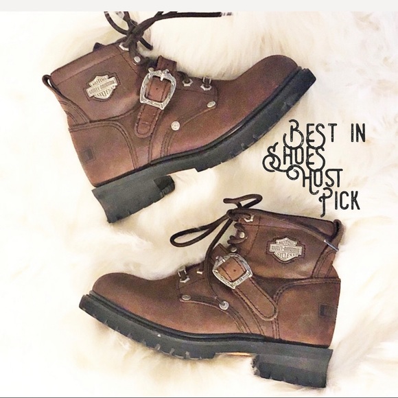 Harley-Davidson Shoes - Harley Davidson Brown Leather Fall Boots